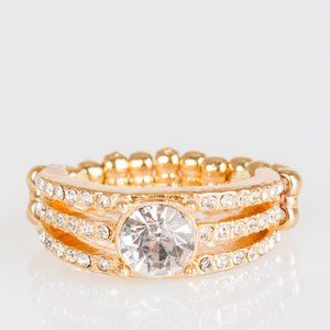 gold and rhinestone ring